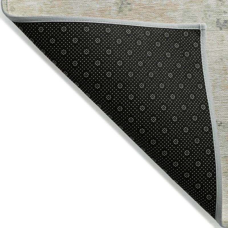 Tapis beige d'intérieur / extérieur lavable à la machine, Rectangle 10 pi x 14 pi