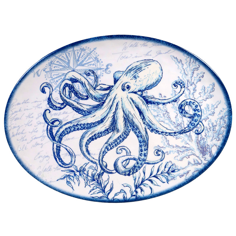 Certified International Oceanic 2Pc Platter Set