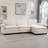 113" Modern 3+1 L-Shaped Corduroy Fabric Sofa,Modular Sectional Cloud Couch W/Ottoman,35D High-resilience Sponge&Double-layer Thick Cushion,Cup Holders,Storage Bags-1757299944