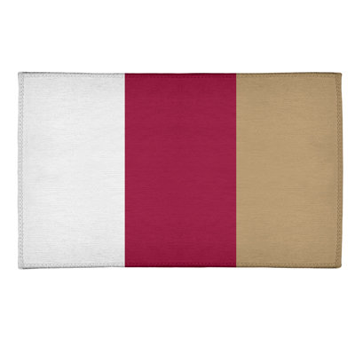 Tapis de zone rouge/doré