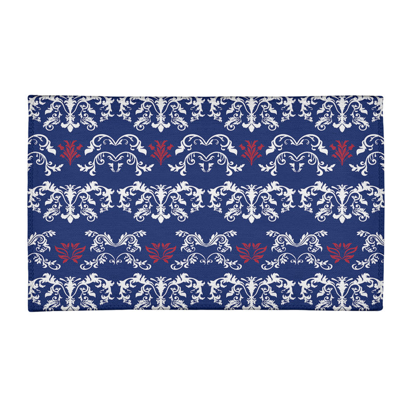 Damask Indoor Rug, Rectangle 2' x 3'