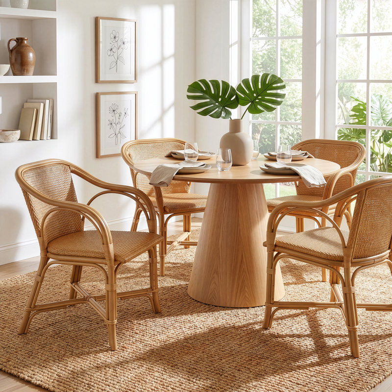 Portofino 18,75 po Fauteuil en rotin à hauteur de siège brun naturel, Brun naturel