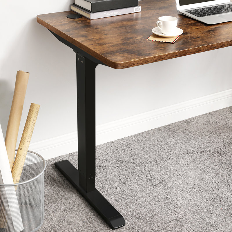Lewellen Adjustable Metal Base Standing Desk, 114cm H x 120cm W x 60cm D