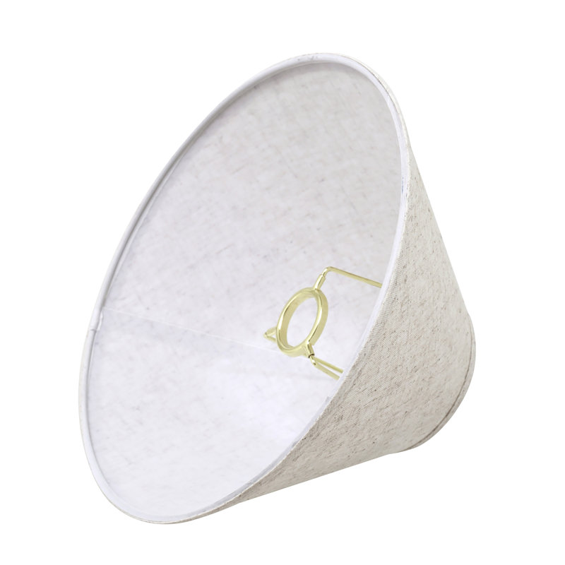 Beige Linen 11'' Empire Lamp Shade with Textured Finish