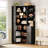 33" W X 76" H Corner Bookshelf With 2 Drawers, 7 Tiers L-Shaped Bookcase With 10 Open Storage Space, Modern Corner Storage Cabinet For Living Room, Home Office-1437502