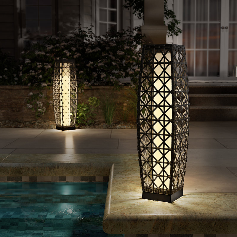 Solar Powered Floor Lamp, 30.71" H x 8.27" W x 8.27" D