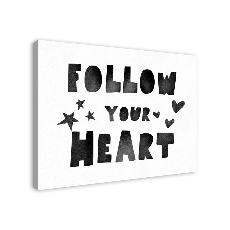 Suivez votre coeur art sur toile Mangual, H 30 po x l 40 po x P 1,25 po