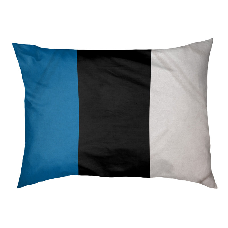 Coussin Designer, Grand (L 40 po x l 50 po), Bleu / noir / blanc