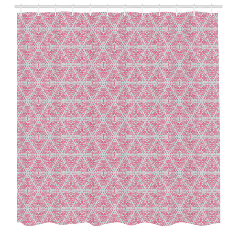 Ensemble de rideau de douche + crochets, H 69 po x l 70 po, Saumon pâle