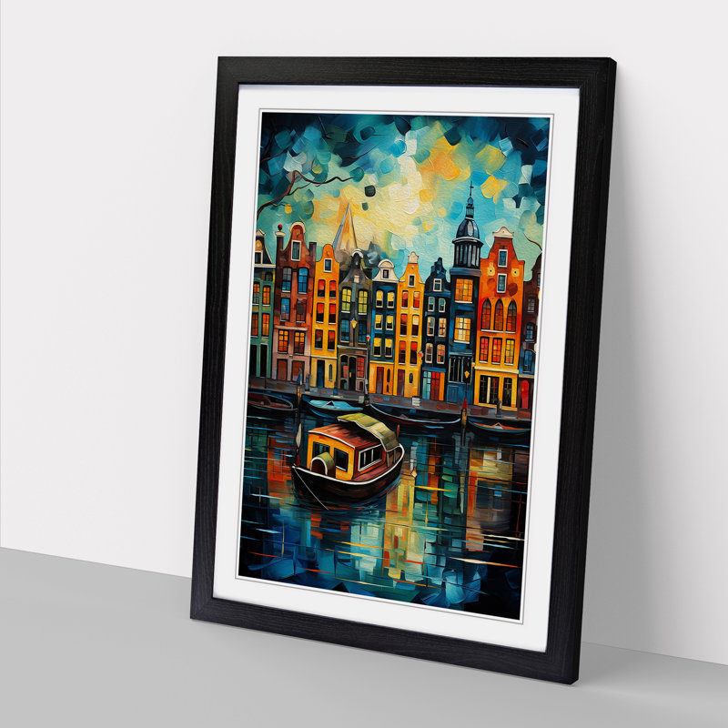 Amsterdam Abstract No.2 - Framed Print, Black, 34cm H x 25cm W x 2cm D