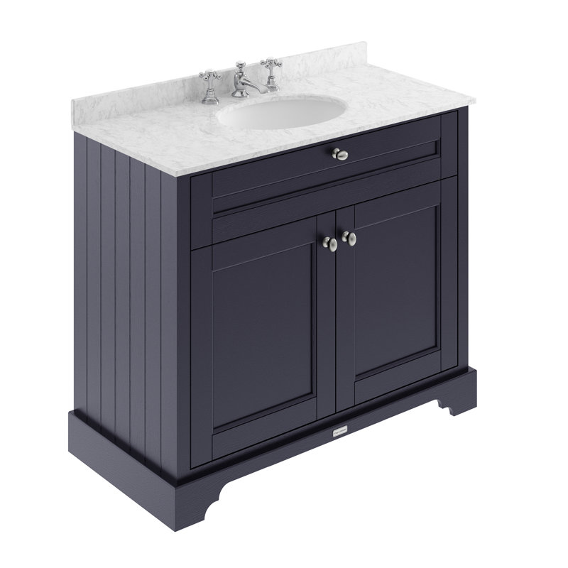 Old London 1000mm Free-standing Single Vanity Unit, Twilight Blue