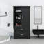 Armoire avec deux portes et tiroirs, tablette réglable-567842620