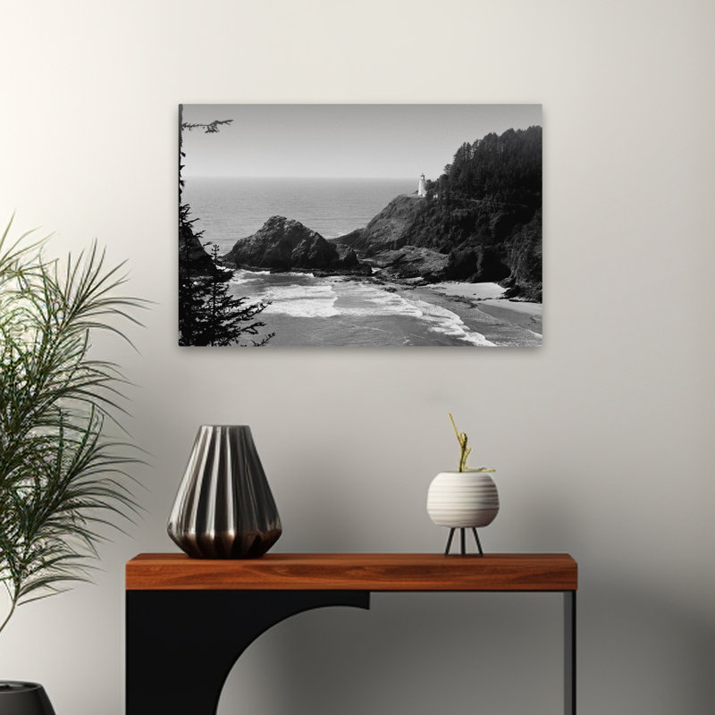 Phare côtier et Beachy Heceta Head, H 24 po x l 16 po