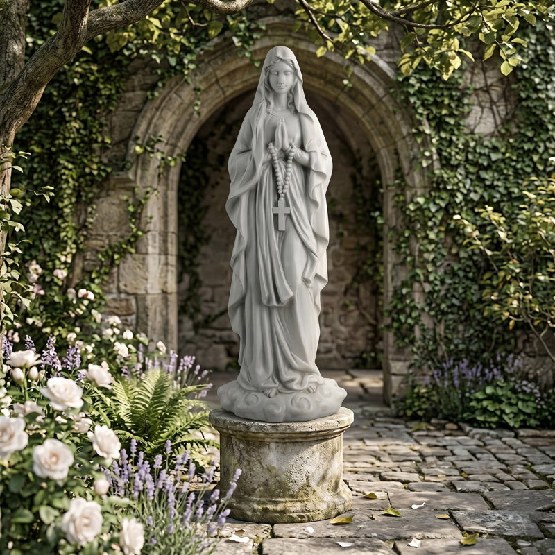 Statue de jardin 31,5 "en résine Vierge Marie