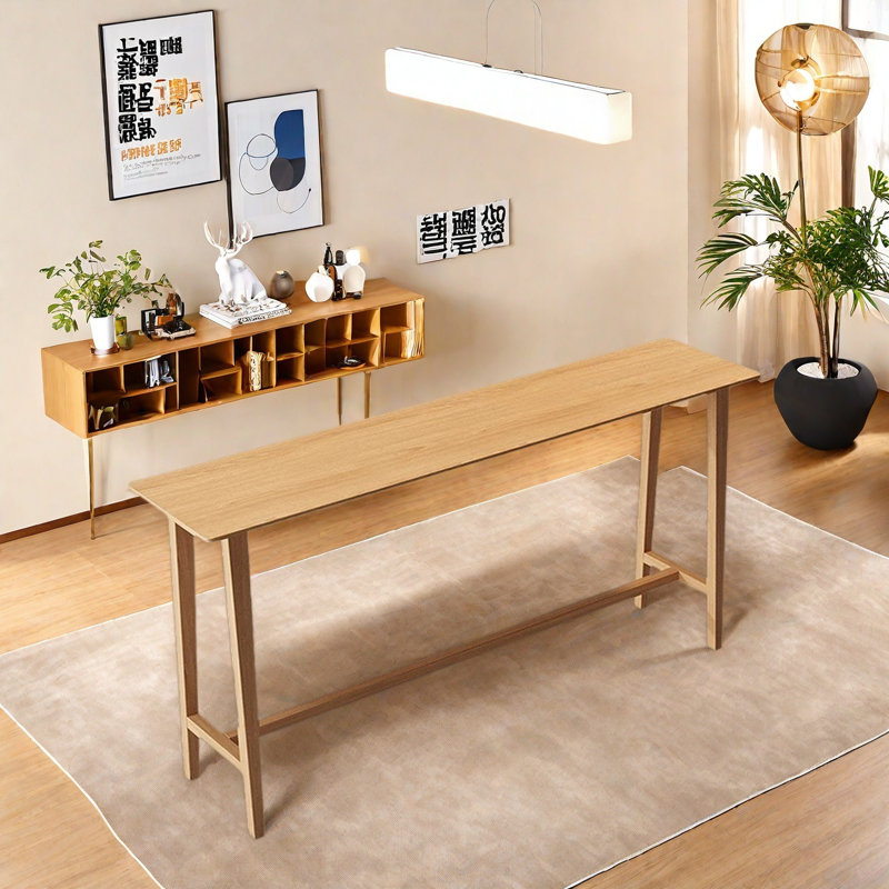 Table de bar simple et moderne, H 41,3 po x L 62,9 po x l 15,7 po