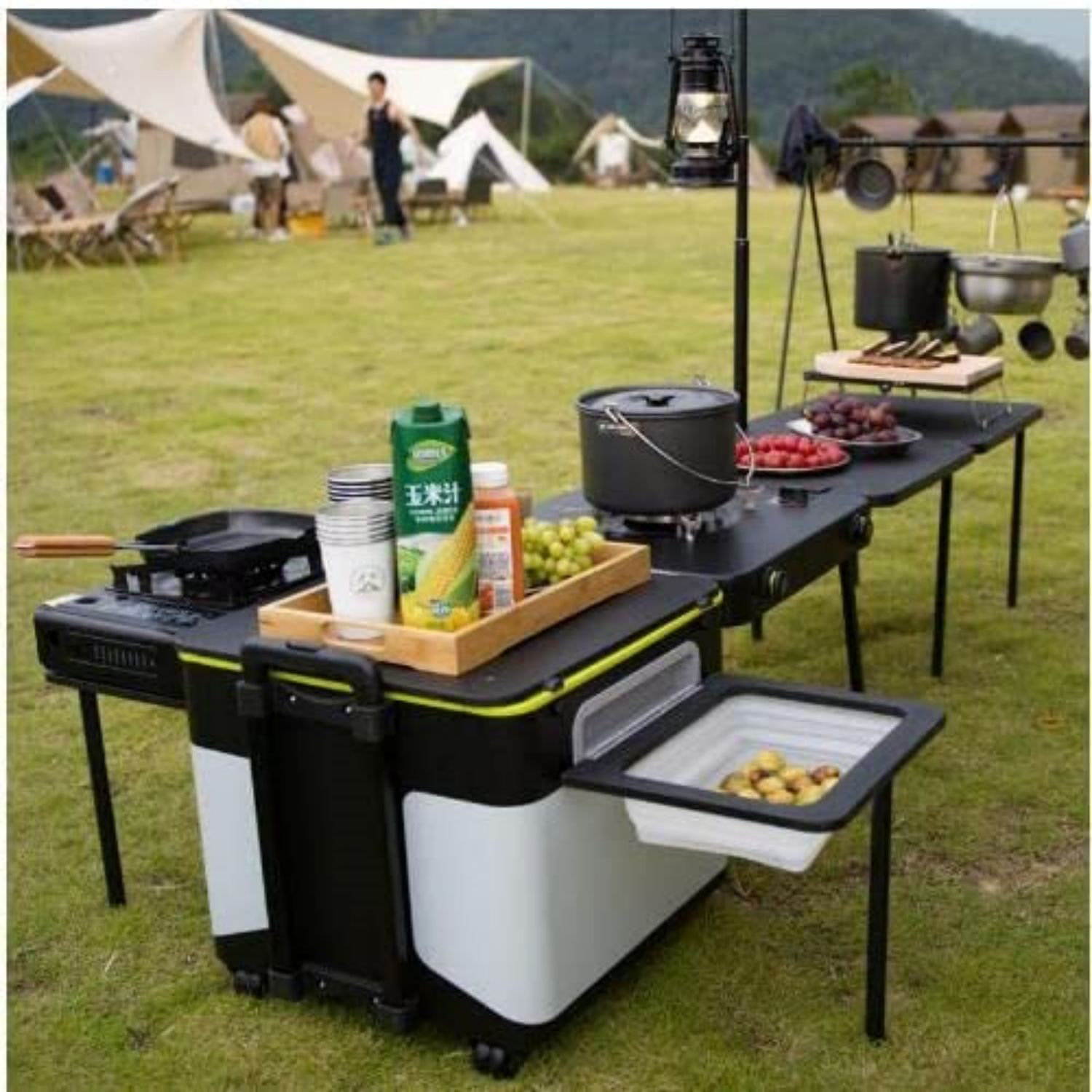 c&g outdoors Outdoor Camping Kitchen Station, Movable Folding