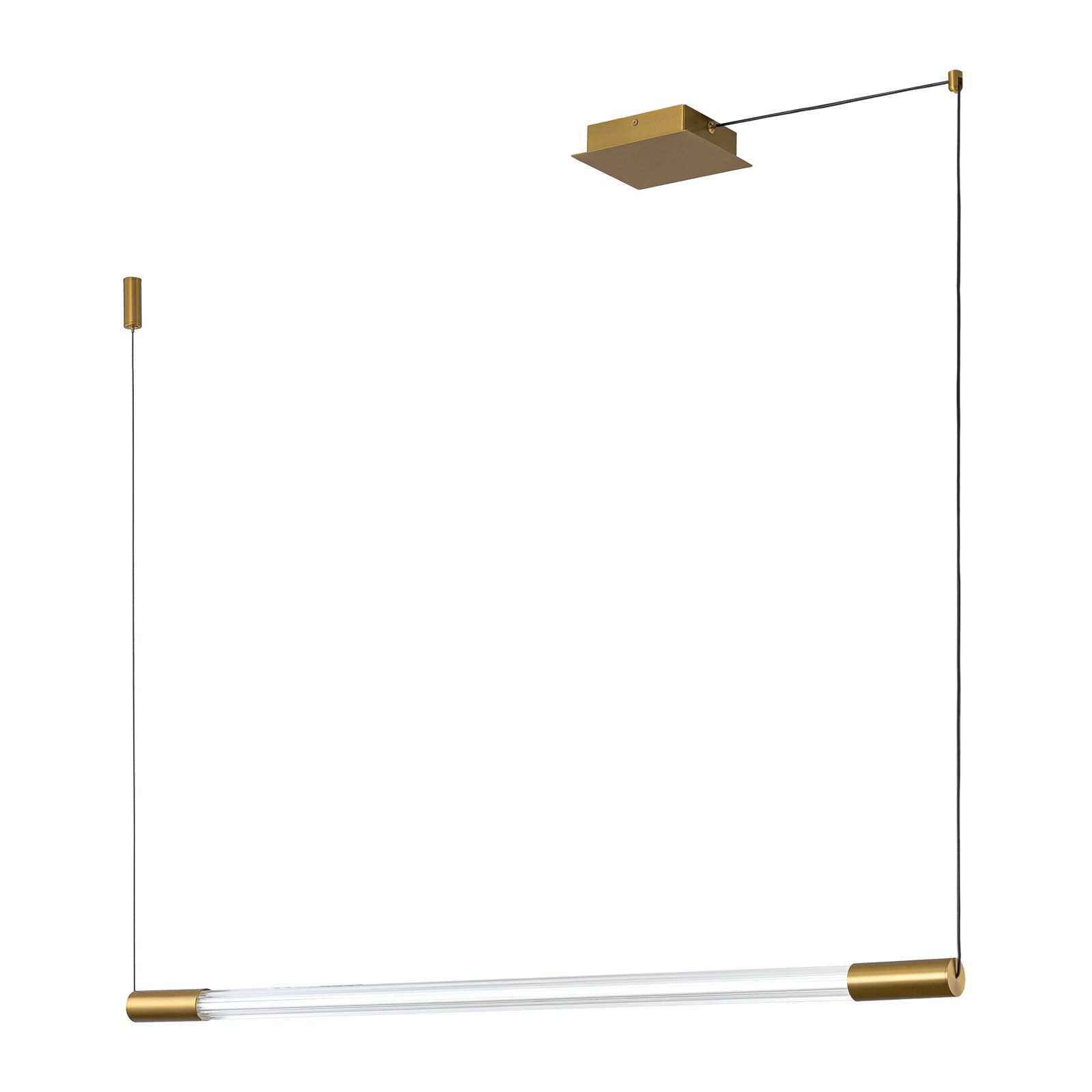Vernet 46-in Dimmable LED Linear Pendant, Gold