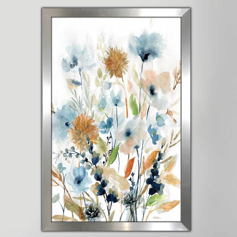 « holland spring mix ii », reproduction de peinture à l’aquarelle encadrée, H 27,5 po x l 21,5 po x P 0,75 po