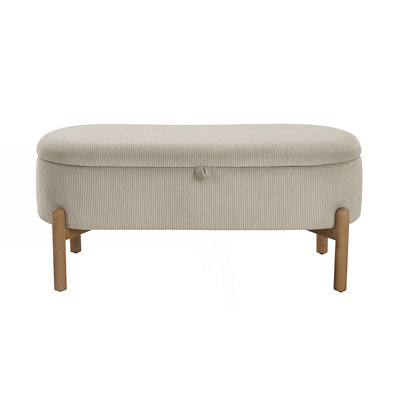 Banc de rangement rembourré avec plateau relevable