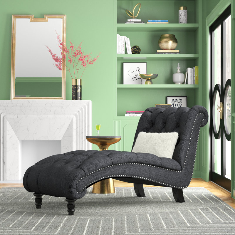 Chaise longue Davion, Gris charbon