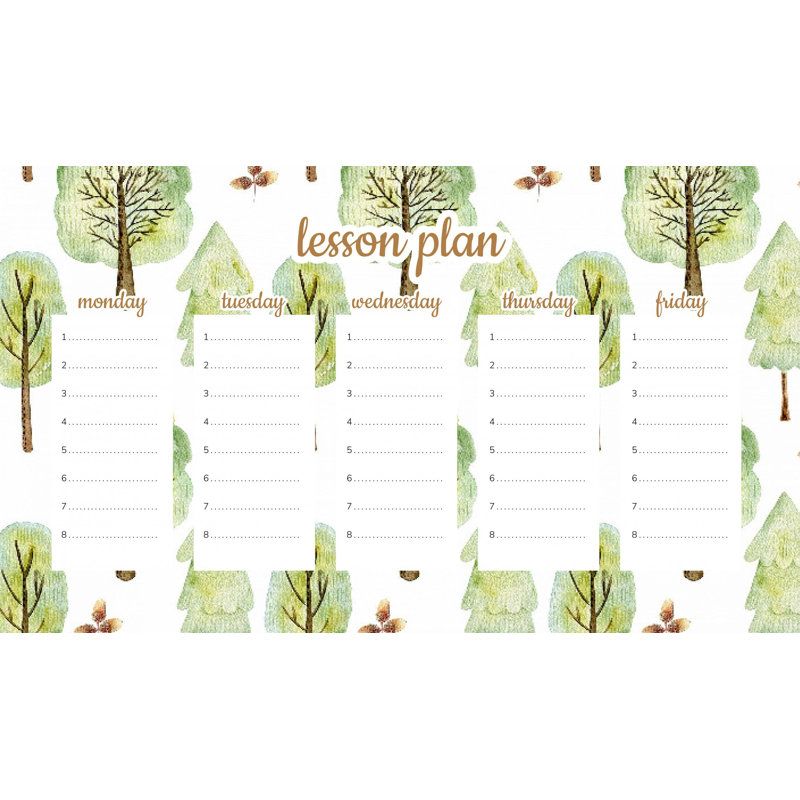 Magnetic Lesson Plan Pastel Trees