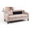 64" Mid-Century Modern 3-Seater Sofa 4" Wide Arc-Notched Armrests Compact Design-225907162