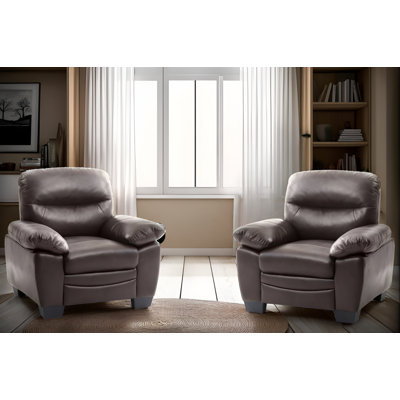 Ensemble de 2 chaises en similicuir Pingry