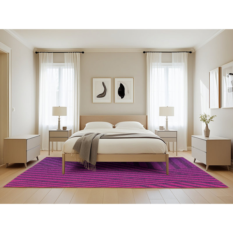 Tapis mauve Power Loom, Rectangle 5 pi x 8 pi