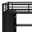Structure de lit mezzanine avec garde-robe, bureau et tablettes de rangement