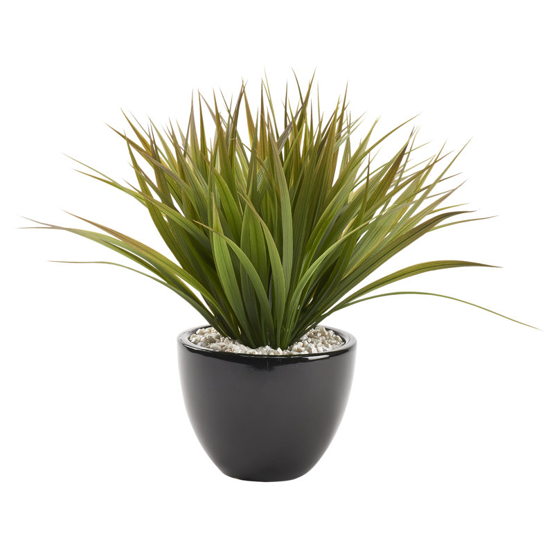 13.5'' Faux Grass in Ceramic Planter