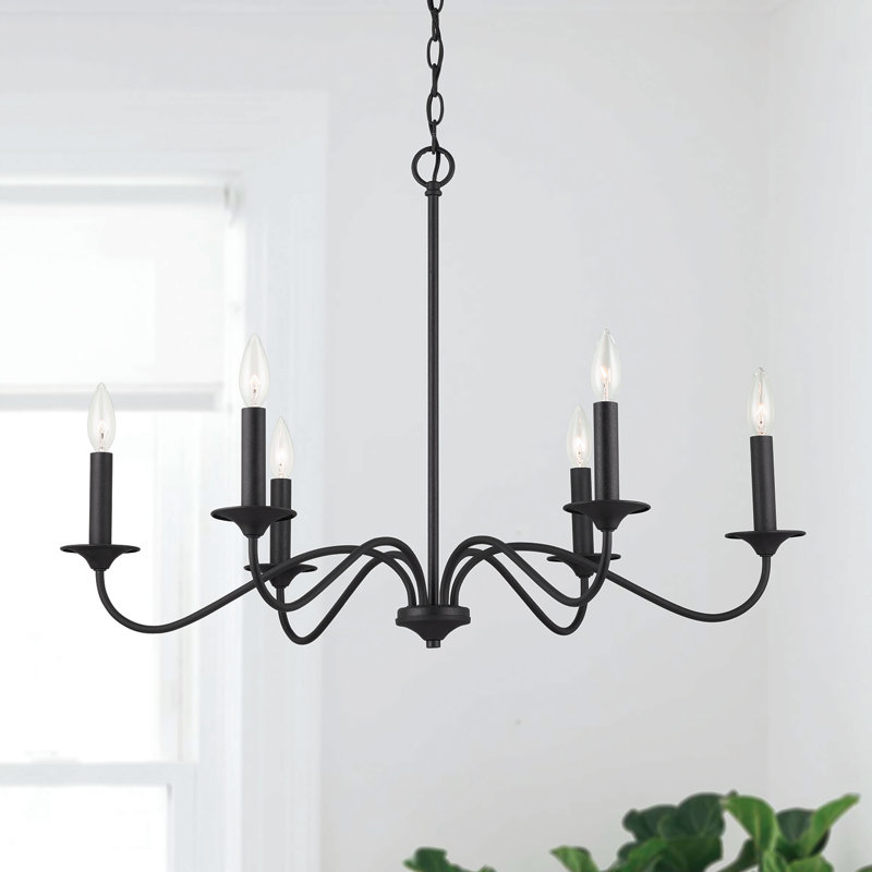 Burnam Dimmable Classic / Traditional Chandelier, 26" H x 32" W x 32" D, 6