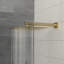 Pomme de douche double - Système de douche mural carré de 12 pouces avec valve brute, or