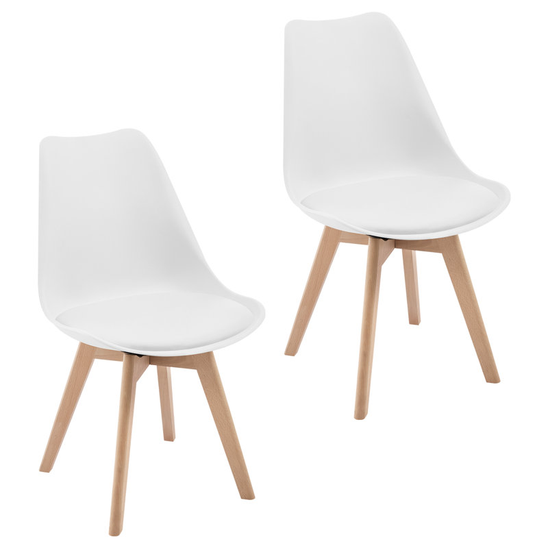 47cm H Upholstered Full Back Side Chair, White