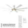Aura 8 - Blade Indoor/Outdoor Smart Ceiling Fan with Adjustable CCT 2700K-3000K-4000K-5000K LED Light Kit and Remote Control Included, Works With Alexa and iOS or Android App