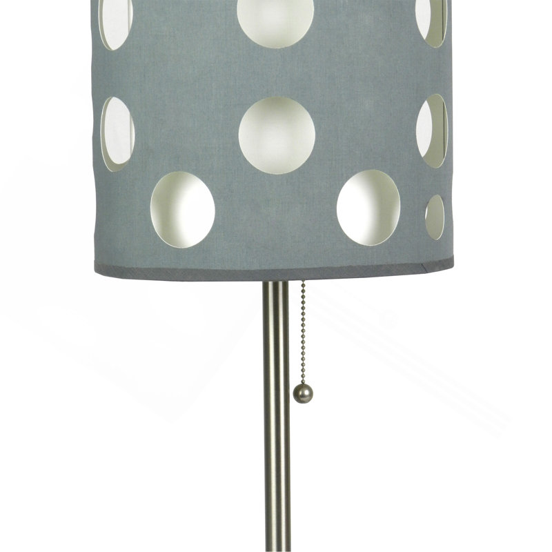 30"H GREY/WHITE RETRO TABLE LAMP