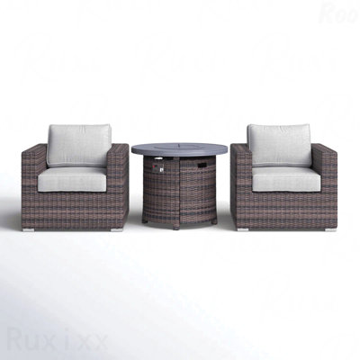 Ensemble de canapé modulaire en rotin 3 pièces avec coussins confortables pour l'extérieur
