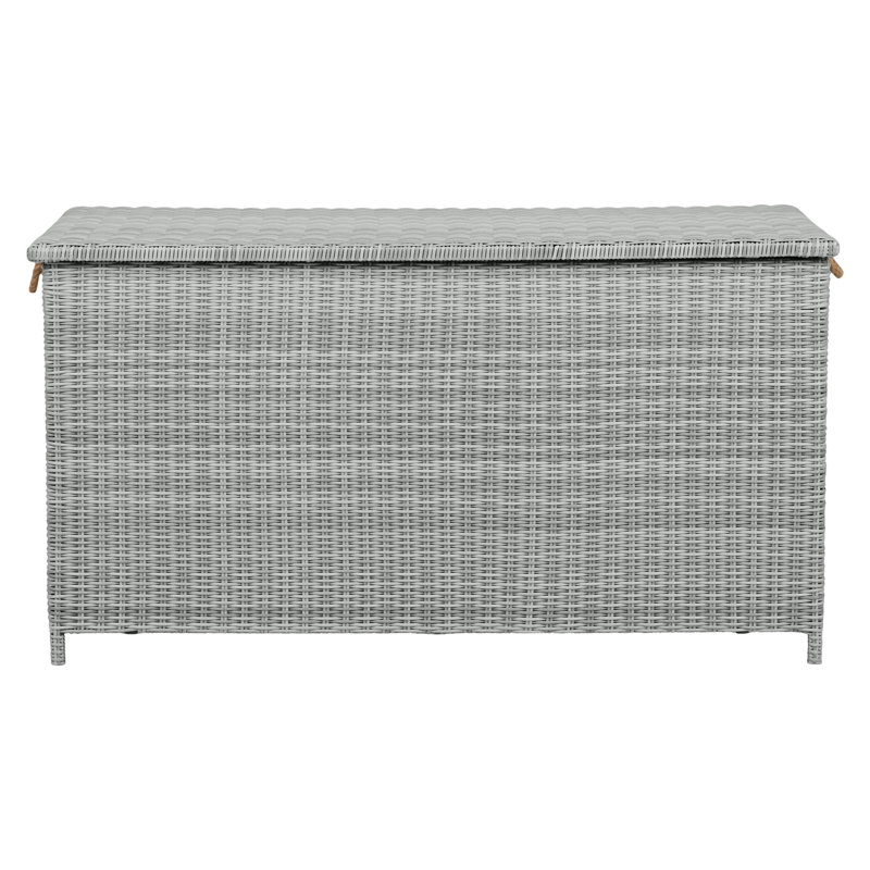 Ebern Designs Jasimen 149cm W 620L Water Resistant Wicker Deck Box, Sand