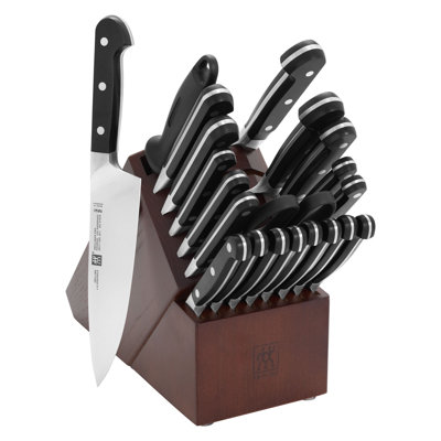 ZWILLING Pro 22-Piece Knife Block Set with Forged Steak Knives