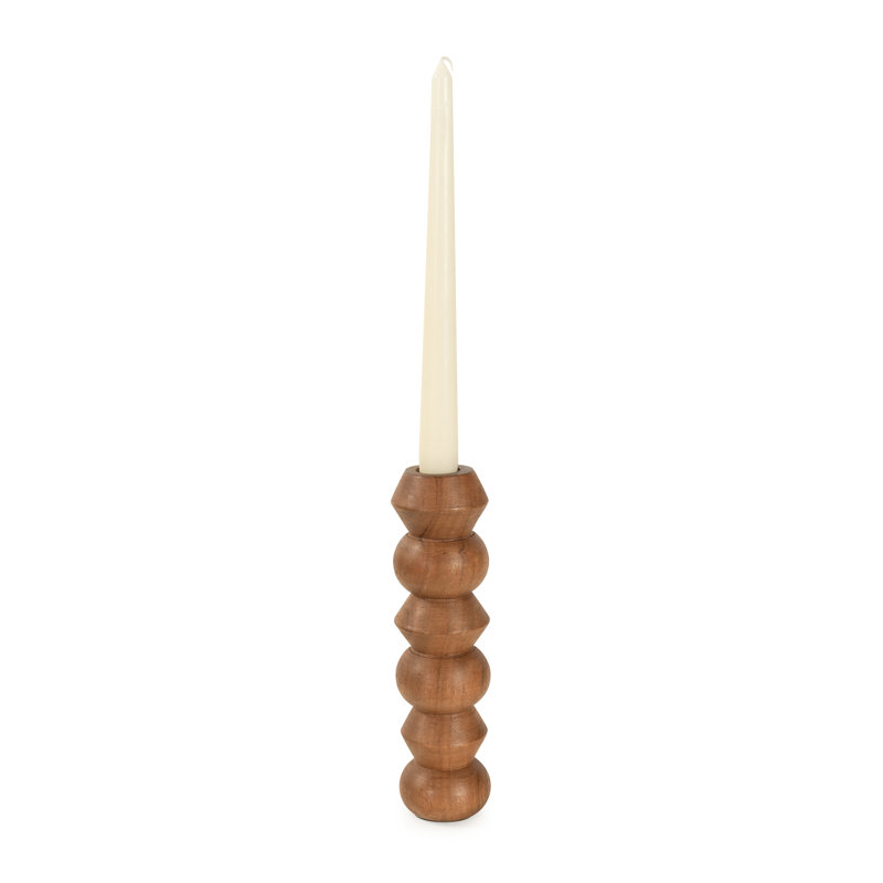 Grand porte-bougie Timber, H 8,63 po x l 2,25 po x P 2,25 po
