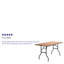 Table de banquet pliante en bois avec plateau à finition transparente 30 po x 60 po Wofford