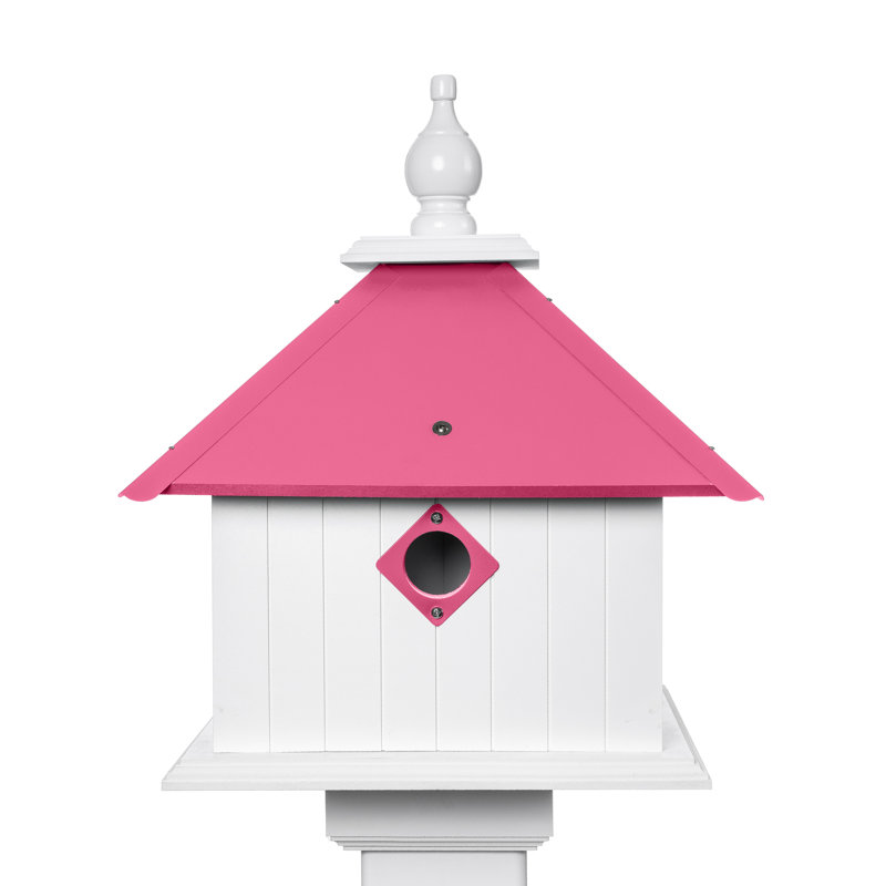 Cabane à oiseaux 19 po x 15 po x 19 po Symone, Rose