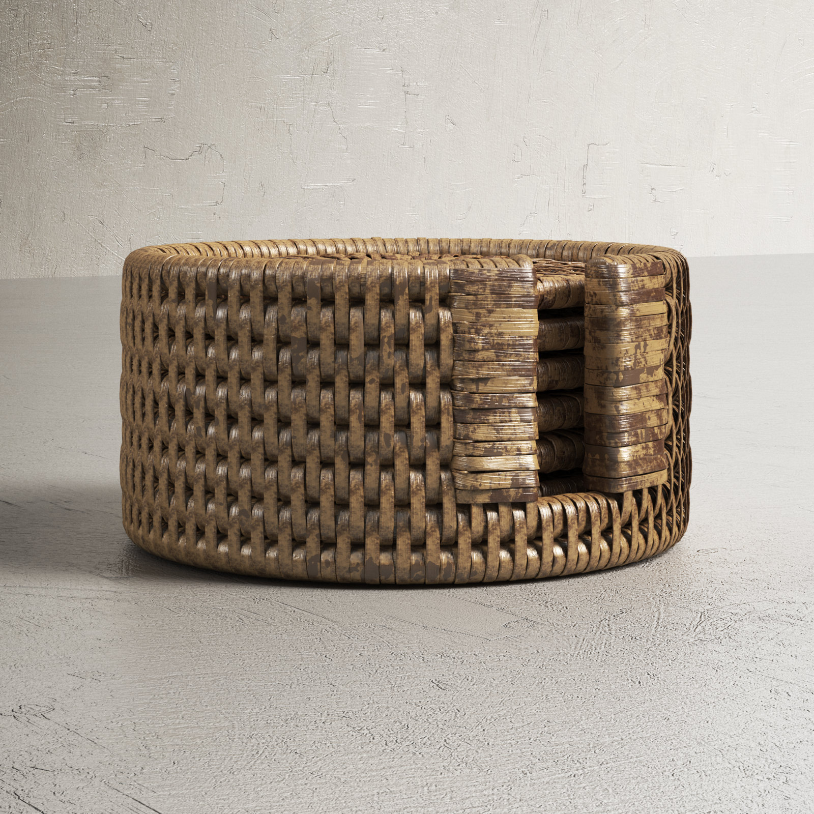 Camden Coaster Set with Stand, Honey Brown