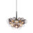Eclectic-Style 6-Light Gradient Glass Bubble Chandelier