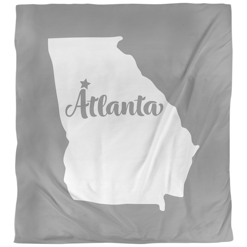 Housse de couette atlanta georgia, Gris, Polyester brossé