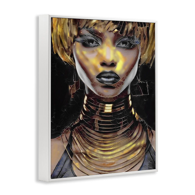 «Intense Glam Woman», art de la giclée encadrée par Jesse Keith, Giclée encadrée blanc bord de mer, H 30 po x l 24 po