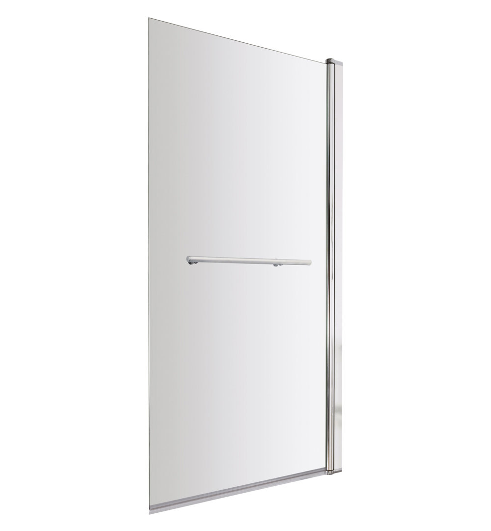 775;775mm - 790mm W x 1435mm H Hinged Semi-Frameless Tub Door with Clear Glass