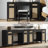 Bohemian Rattan 3-Drawer And 2-Cabinet Makeup Vanity Desk With Adjustable Shelves-1630547126