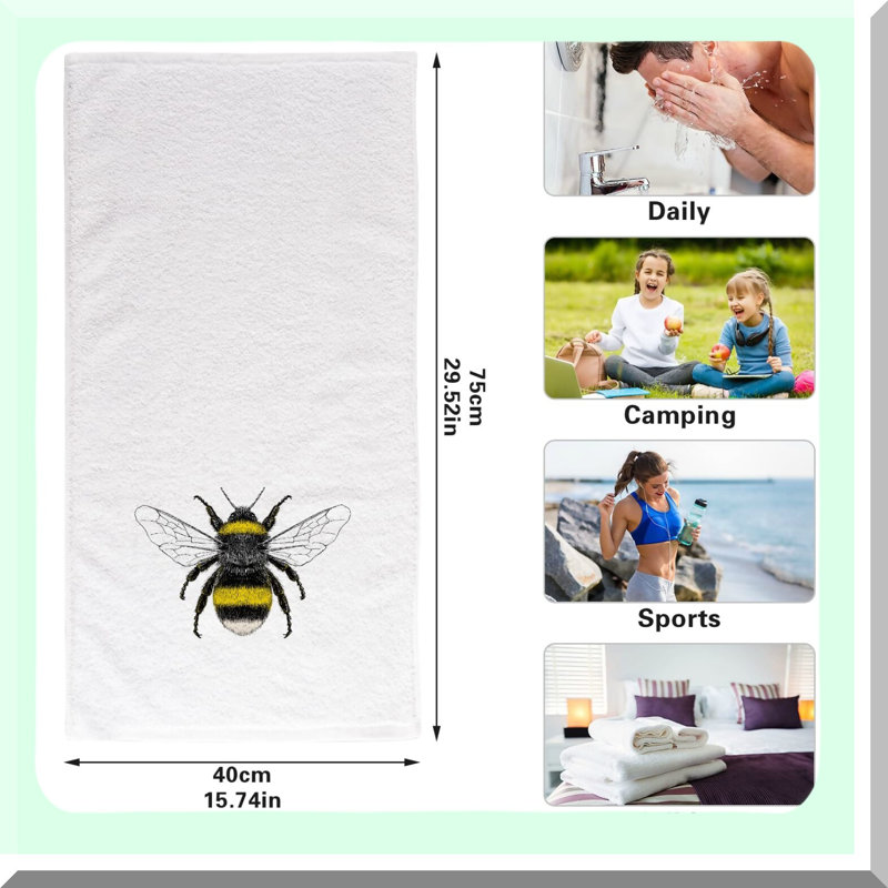 BeeSoft Cotton Hand Towels - Absorbent, Soft, and Stylish Bathroom Essentials