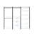 Kennyth Freestanding Walk in Wood Closet System with Metal Frame-383532059-383532060
