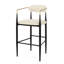 2 modernes en cuir brun beige, structure en fer de 42 po x 2 22,83 po x P 21,29 po H 41,88 po
